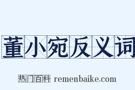 董小宛反义词是什么意思的图片